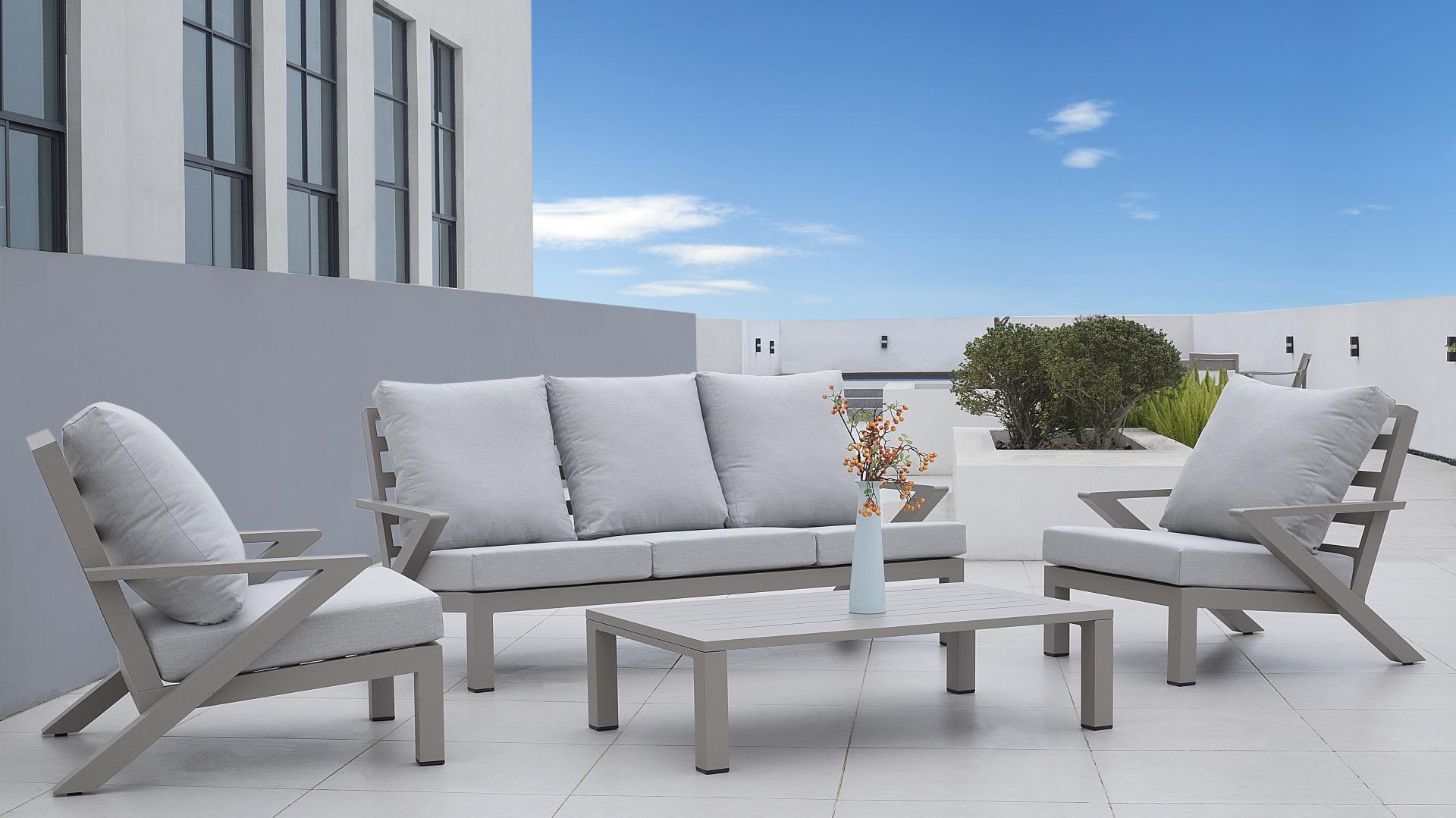 Wentworth Taupe Outdoor Lounge Set 3+1+1 With Coffee Table 6 Thumbnail