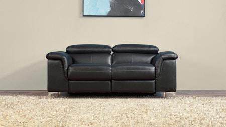 Oxford Leather Recliner Two Seater Sofa