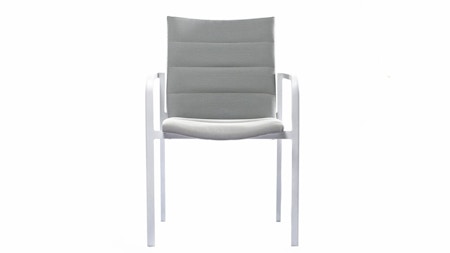 Santa Monica White Outdoor Dining Chair - Set of Two