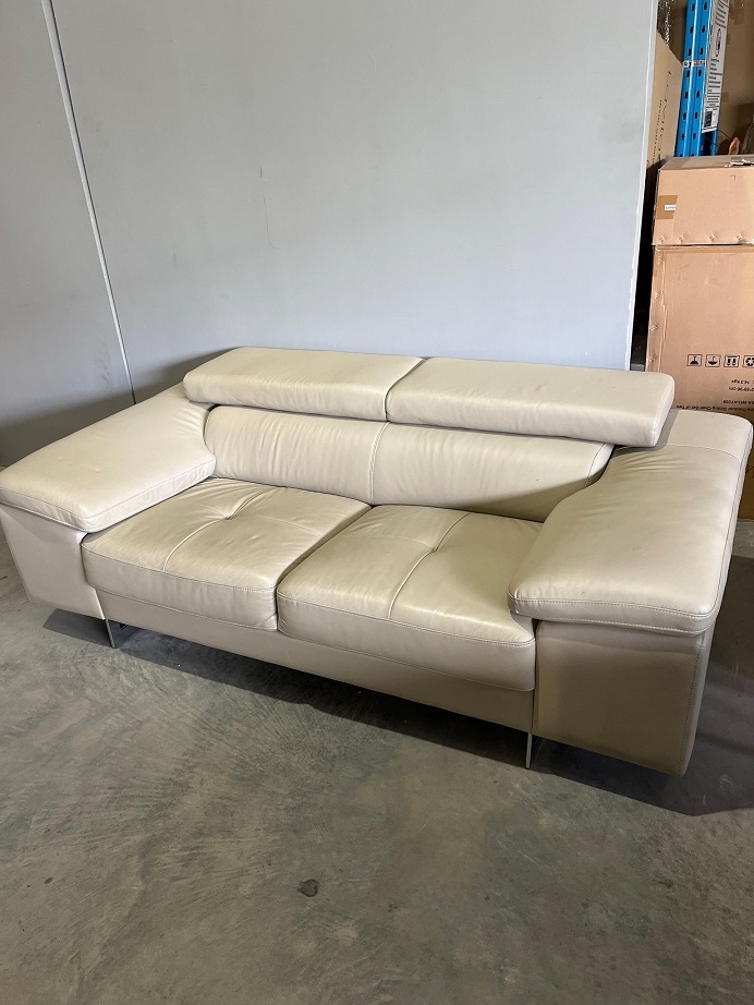 BOSTON Leather Two Seat Sofa (Main Colour: Essential Smoke, Material: Leather + Match - SKU2930487) 3