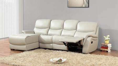 Richmond Leather Recliner Chaise Lounge Option B