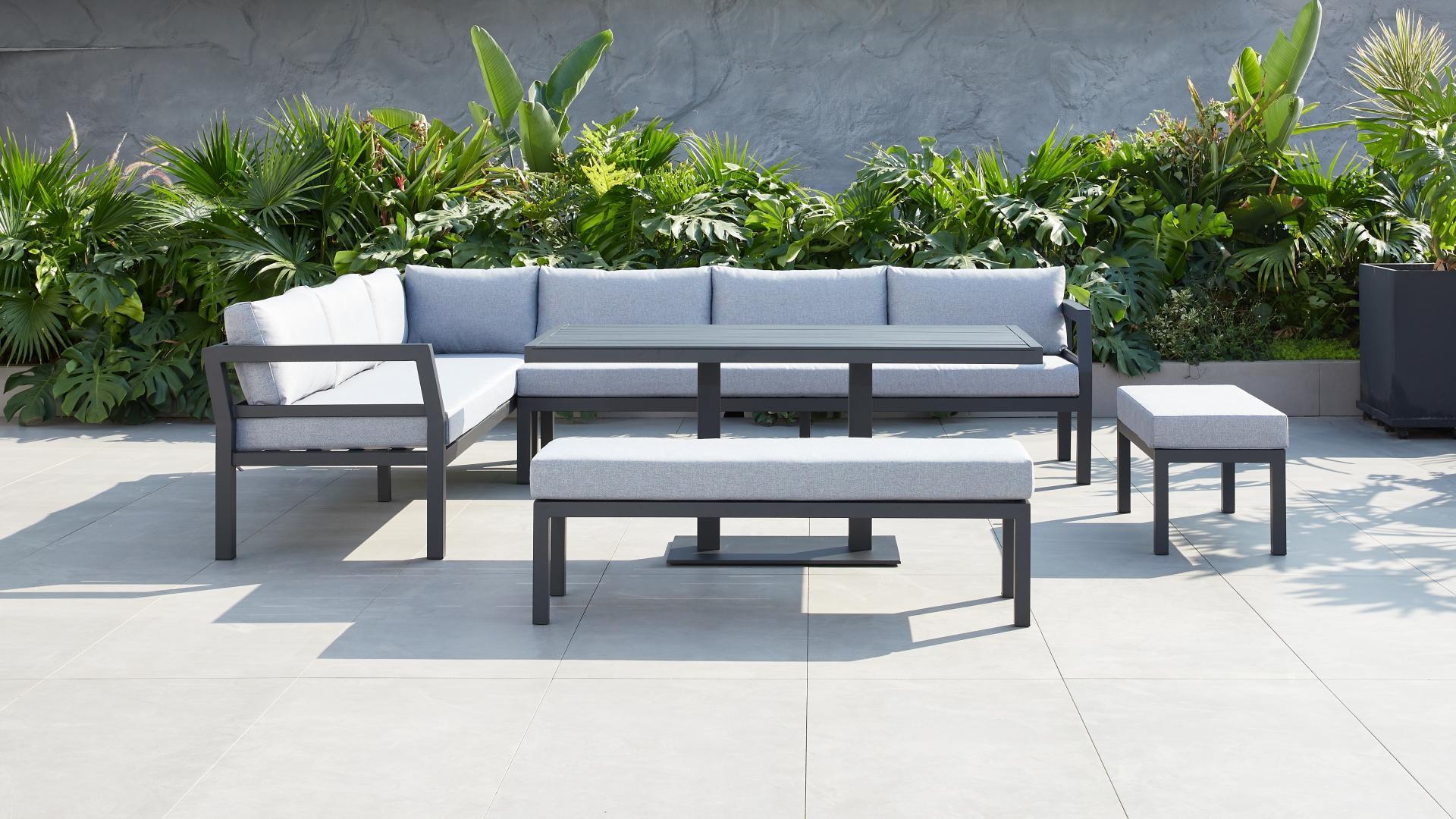 New Bondi Charcoal Outdoor Aluminium Combination Lounge And Dining 7 Thumbnail