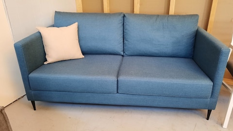 HALLEY Warwick Fabric 2.5 Seat Sofa (Gravity Denim, Pipe Leg Black, Foam-soft. Sold As Is, Warranty Void - Sku0627) 1 Thumbnail