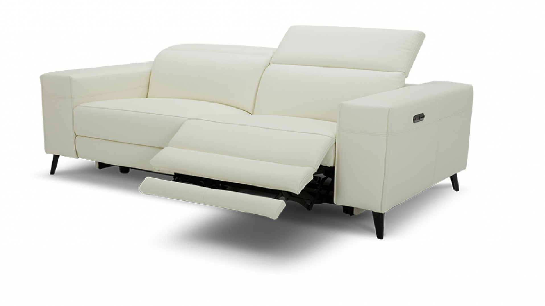 Stirling Leather Recliner With Power Headrest Two Seat Sofa 5 Thumbnail