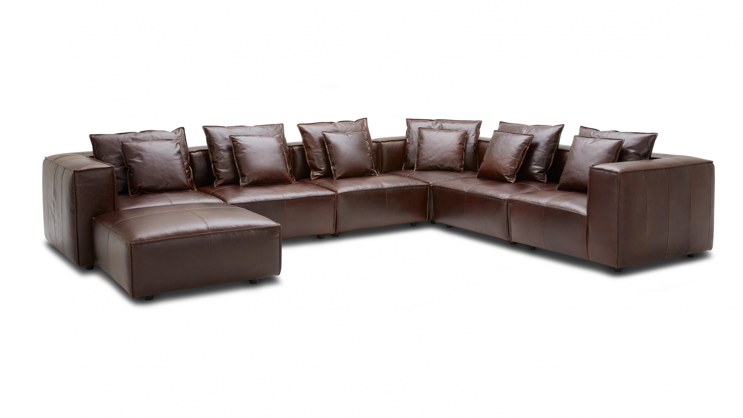 Enzo Leather Corner Lounge Option B With Ottoman 4 Thumbnail
