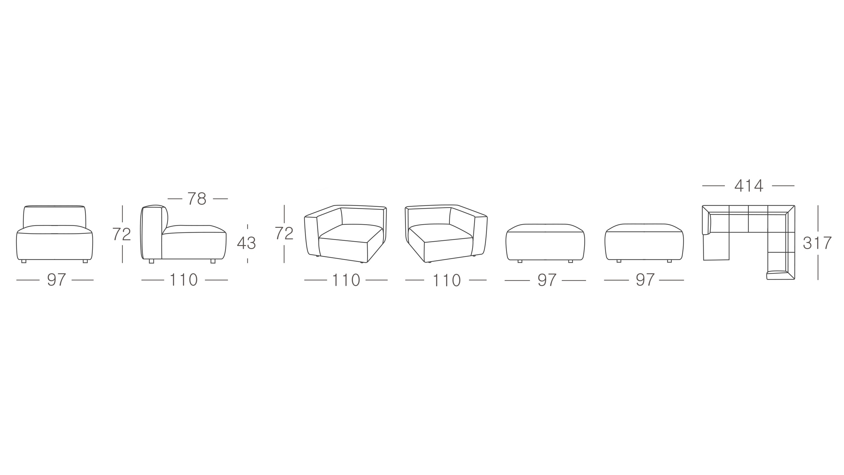 Enzo Leather Corner Lounge Option B With Ottoman 4 Thumbnail