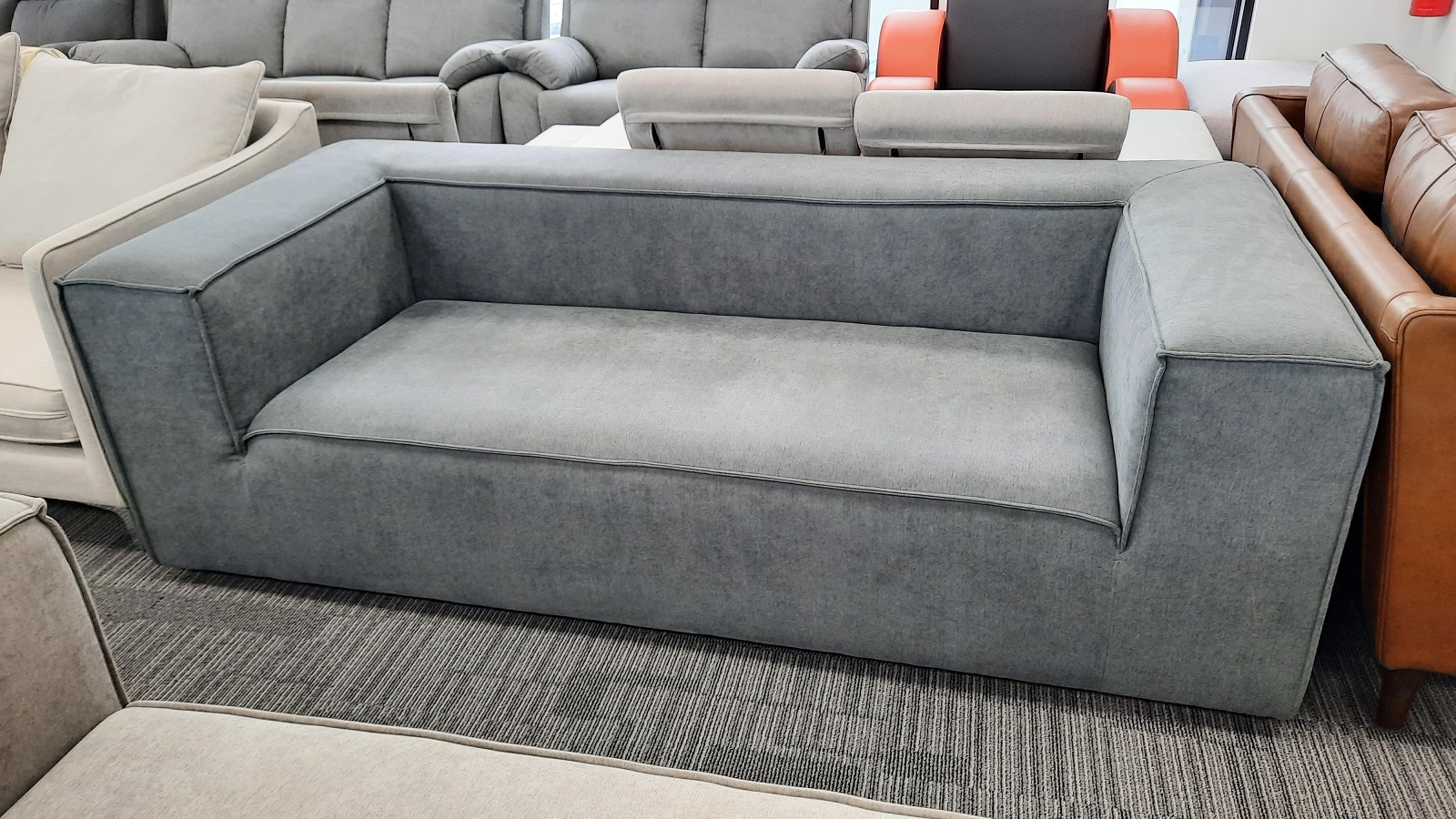 ATLAS Fabric 2.5 Seat Sofa (Firmness- Soft ,fill- Foam ,fabric- Manisa Thunder - SKU1529045) 1