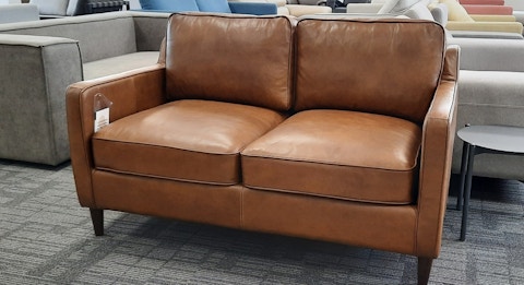 OSKAR Leather Two Seater Sofa 1