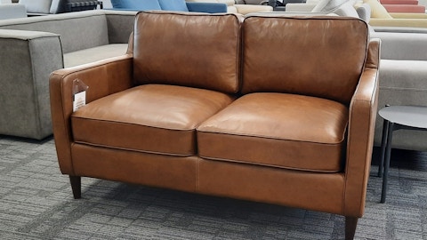 OSKAR Leather Two Seater Sofa 1