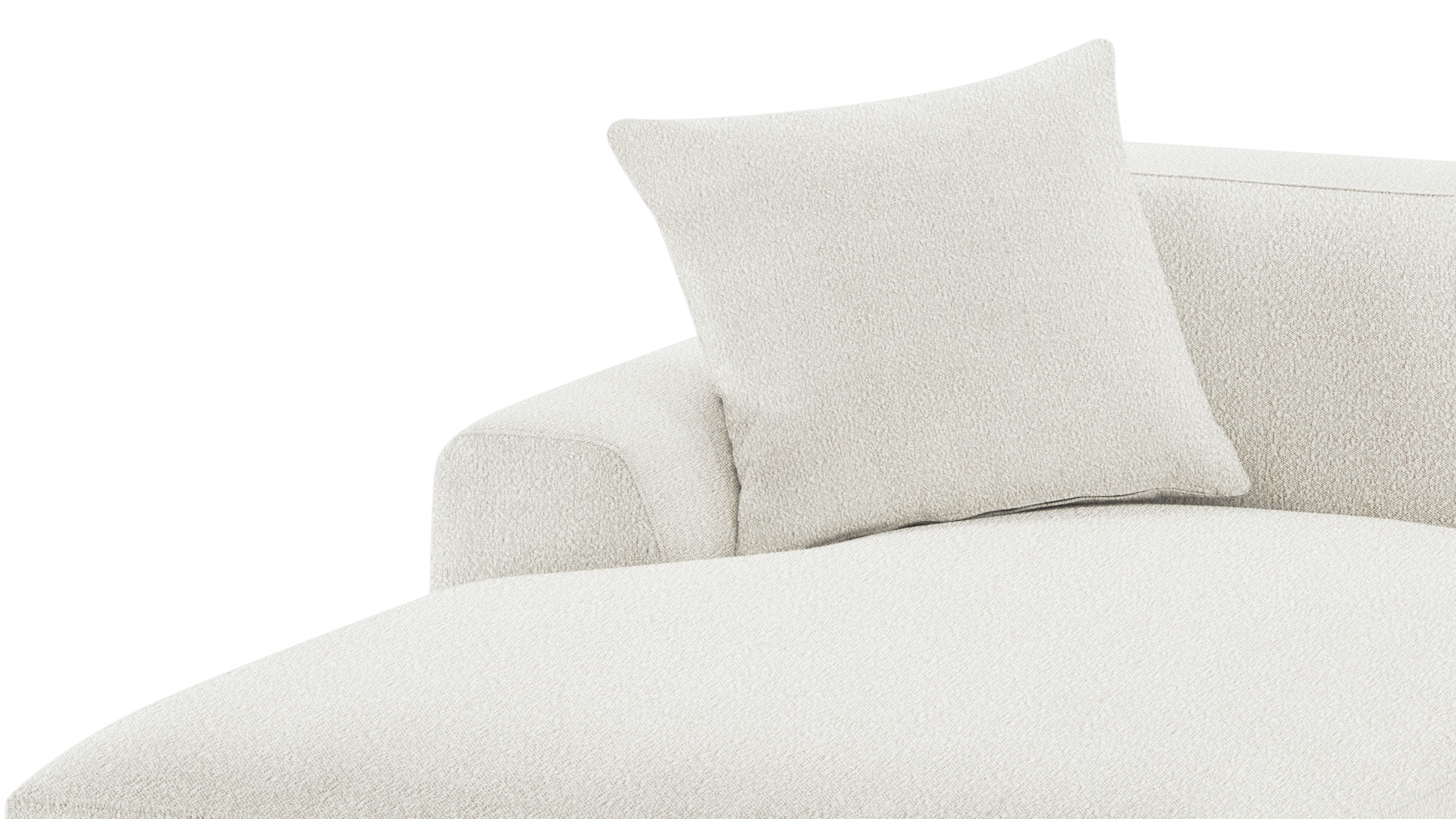 Andrea Boucle Fabric Chaise Lounge 5 Thumbnail