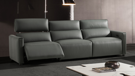 Maverick Leather Recliner Three Seat Sofa