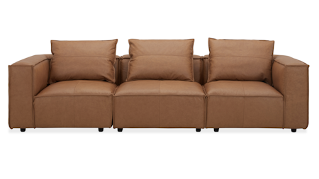 Enzo Leather Three Seat Sofa