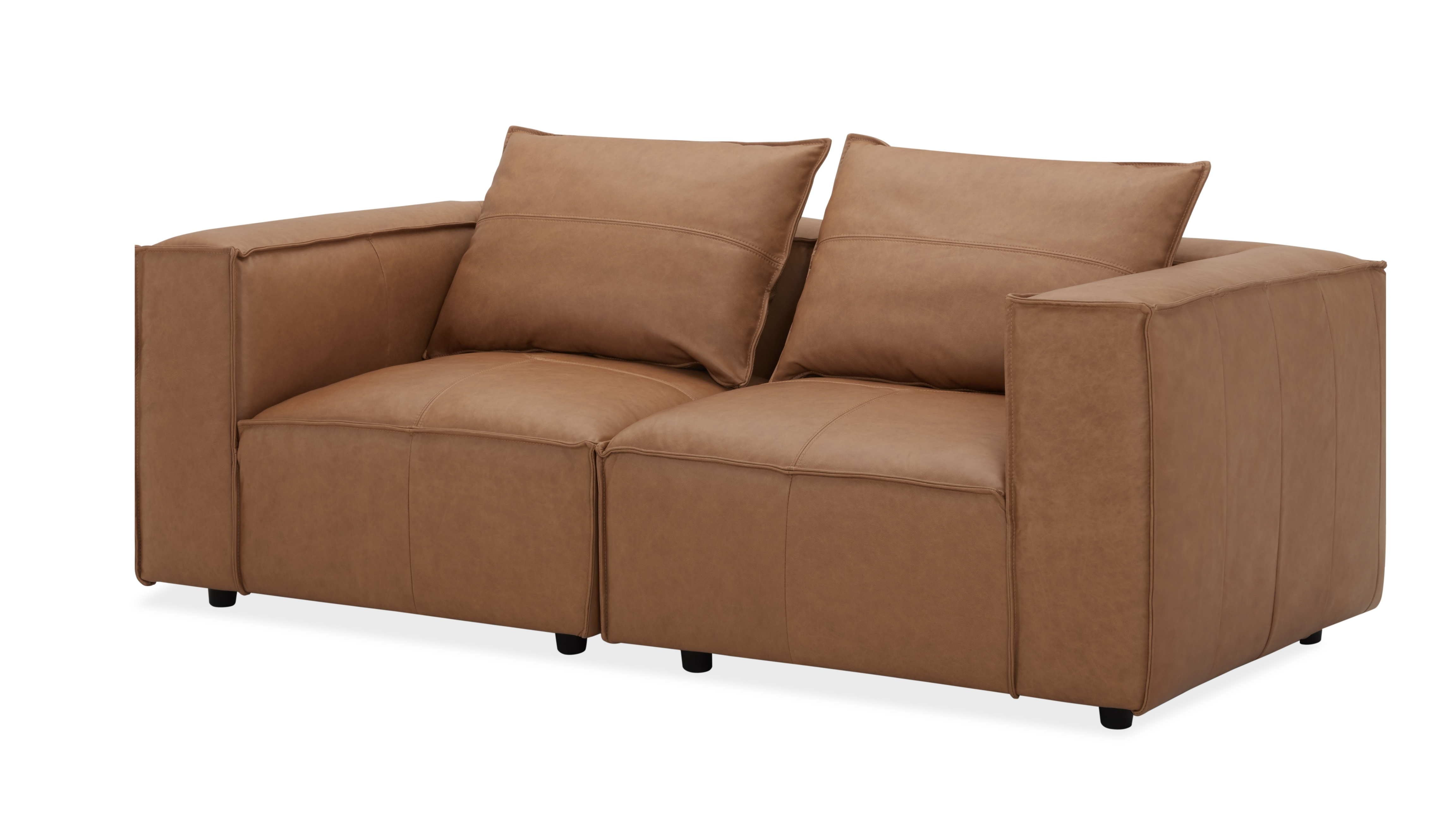 Enzo Leather Two Seat Sofa 5 Thumbnail