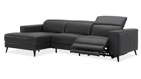 Stirling Leather Recliner Chaise Lounge Option A