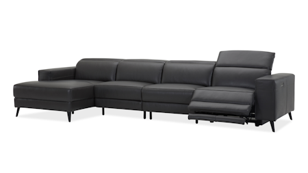 Stirling Leather Recliner Chaise Lounge Option B