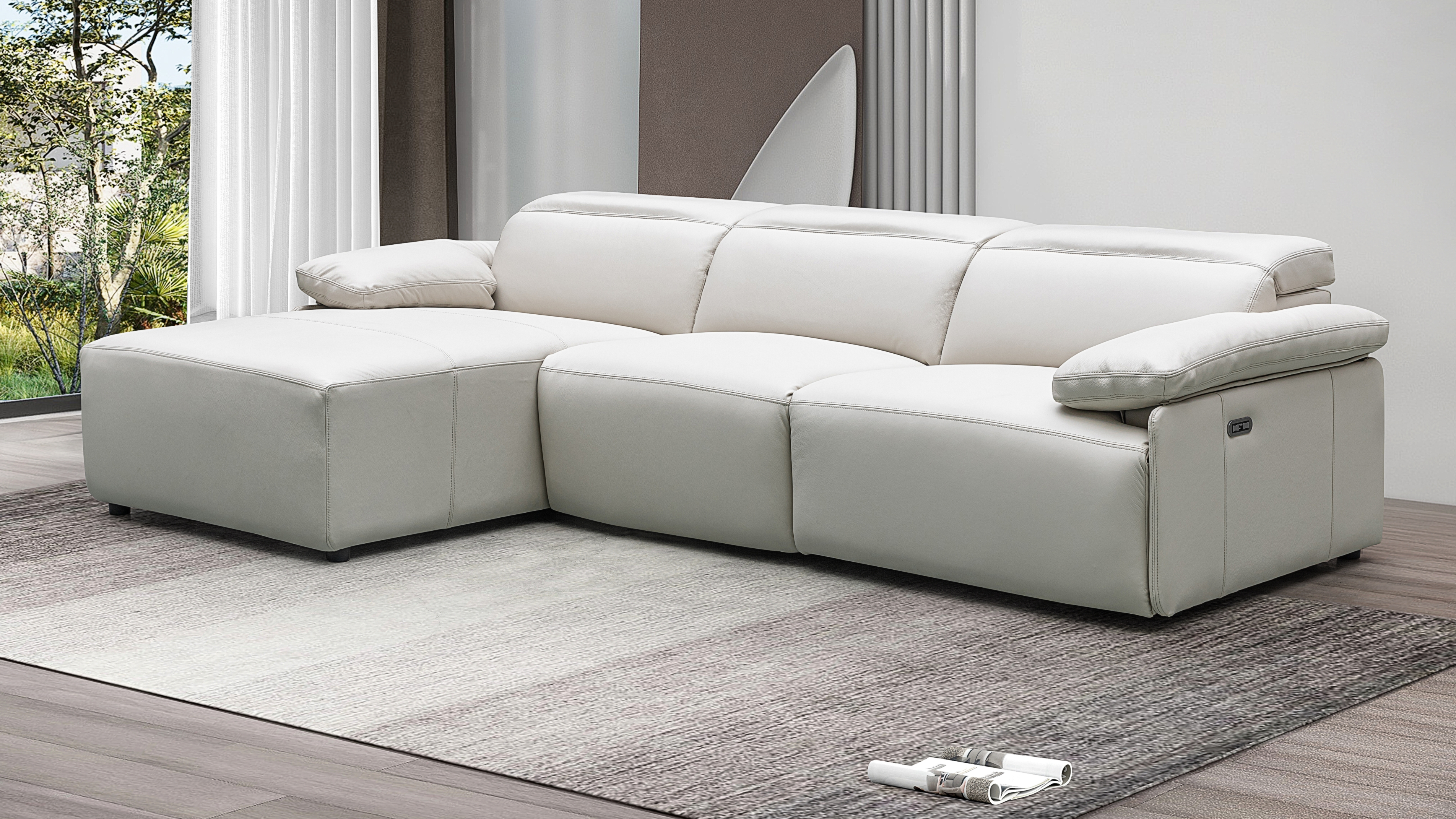 Crawford Leather Recliner Chaise Lounge Option A 4 Thumbnail