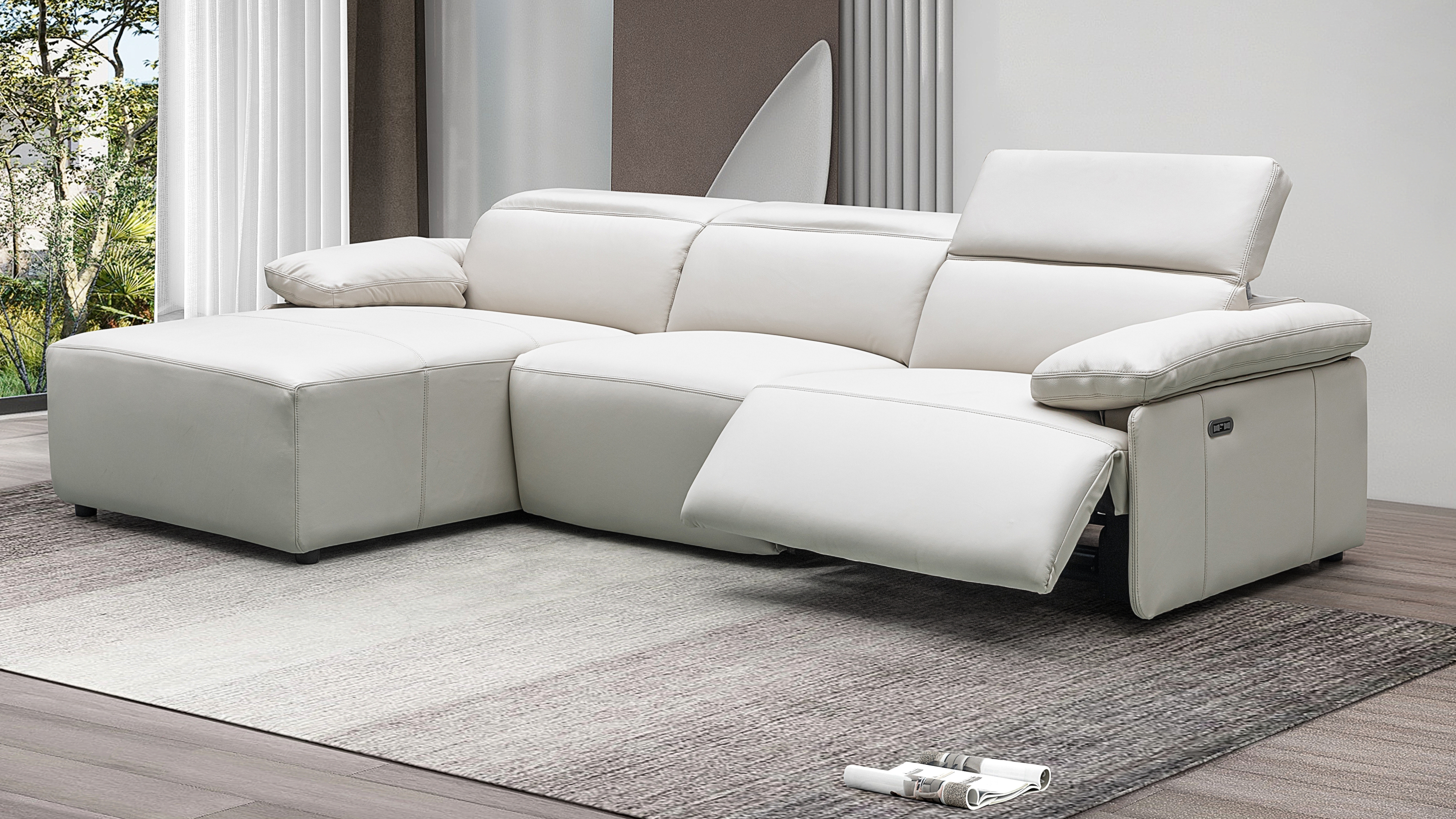 Crawford Leather Recliner Chaise Lounge Option A 4 Thumbnail