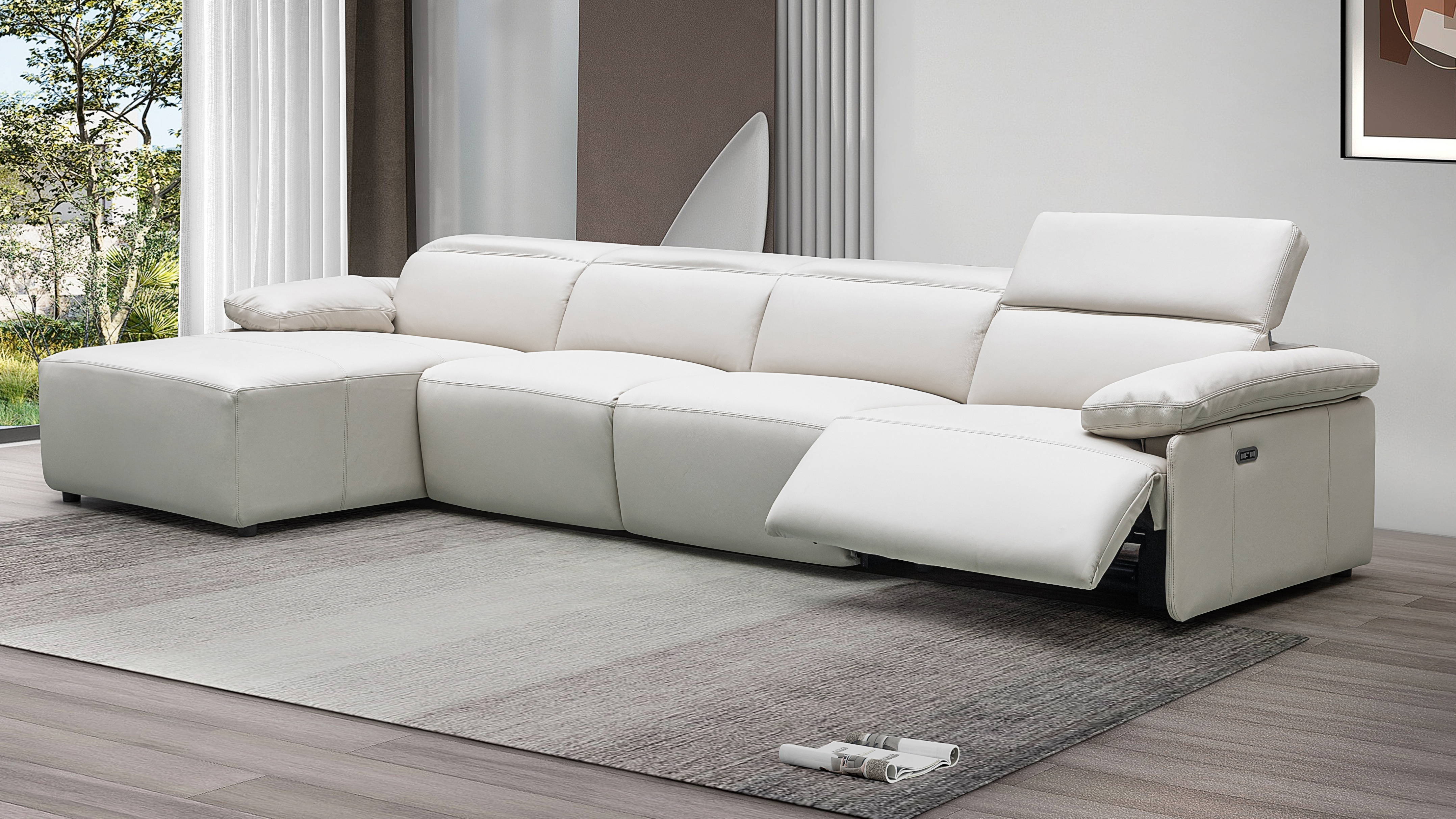 Crawford Leather Recliner Chaise Lounge Option B 4 Thumbnail