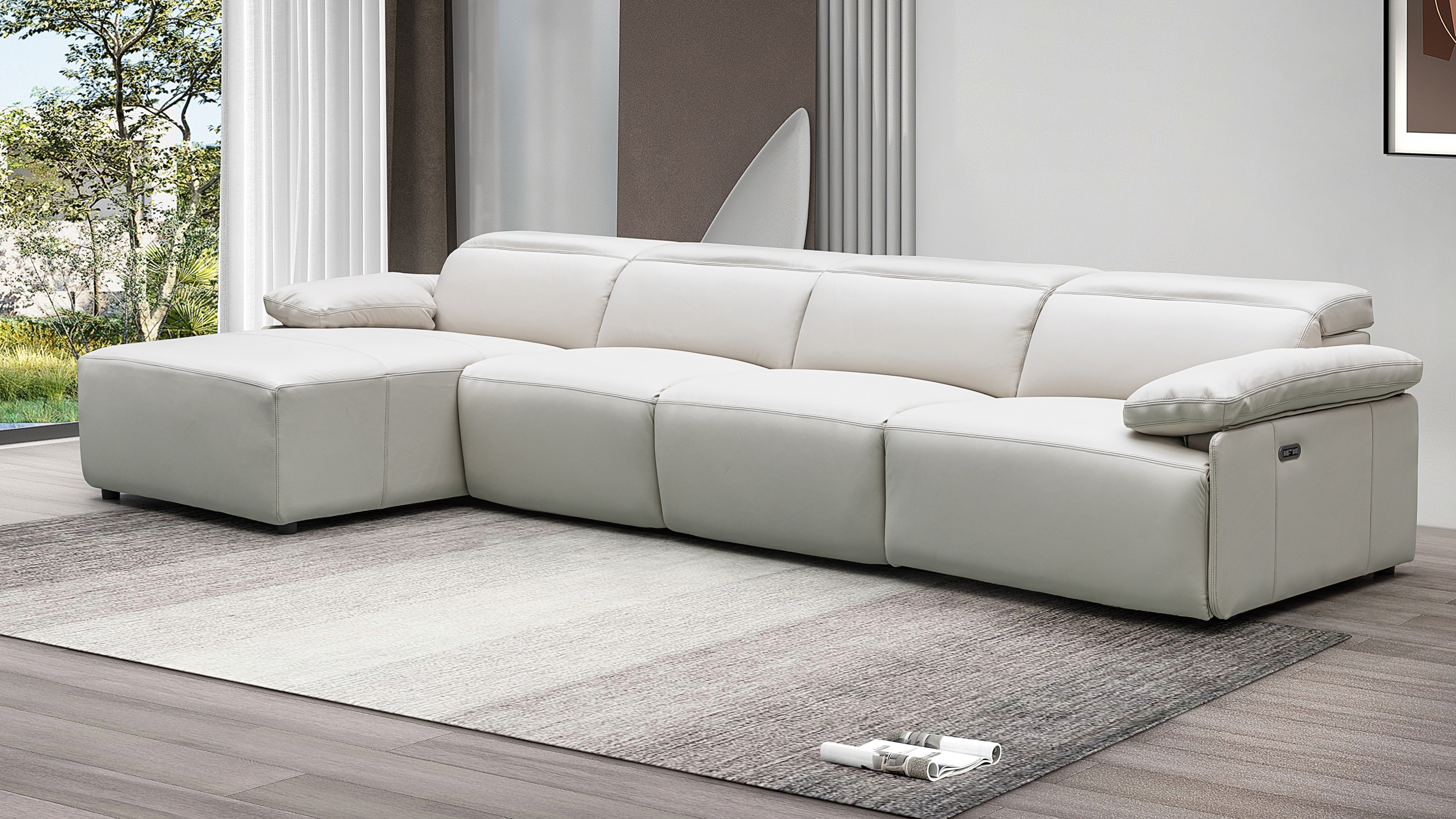 Crawford Leather Recliner Chaise Lounge Option B 4 Thumbnail