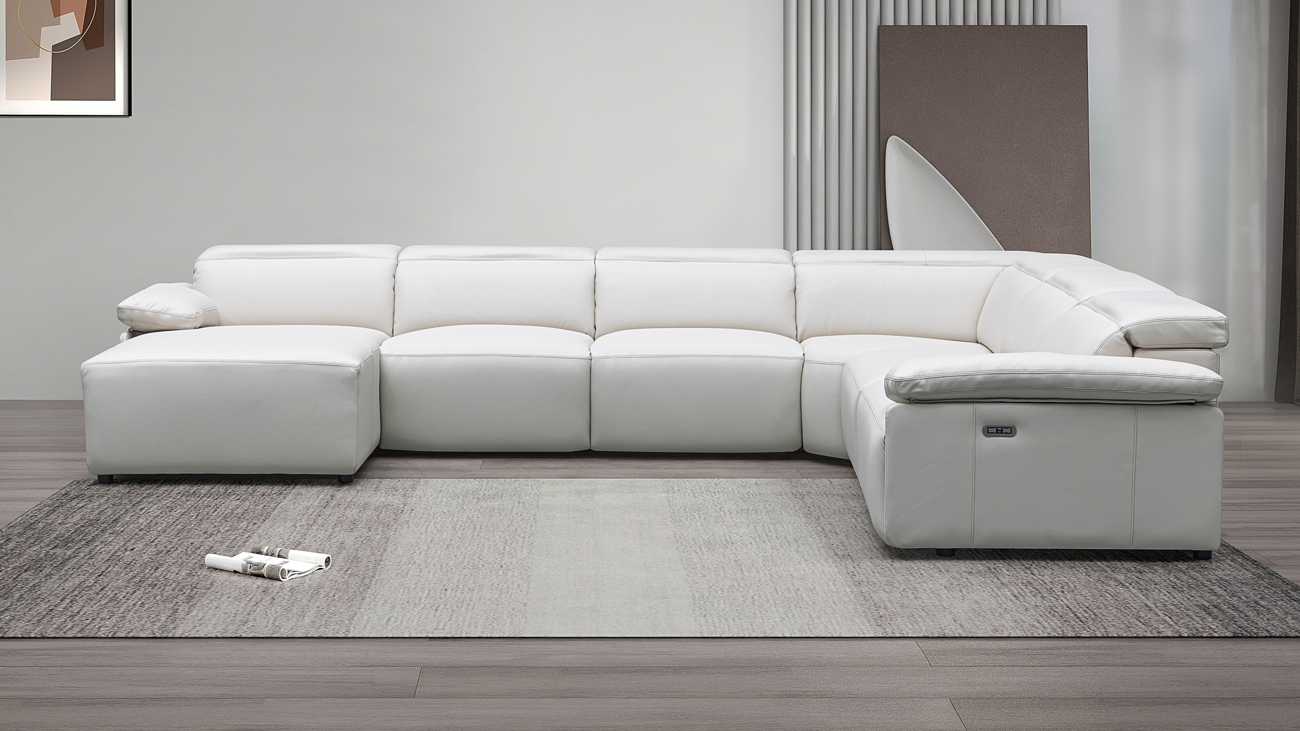 Crawford Leather Recliner Modular Lounge Option A 4 Thumbnail