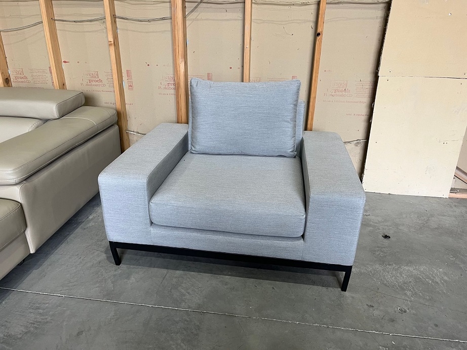 JUNE Outdoor Fabric Armchair (Fabric Colour-sunbrella Lead Chine - SKU917535) 1