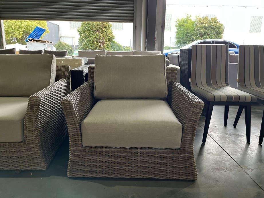 SAVANNAH Outdoor Rocker Chair (Colour: Wicker + Fabric - SKU752302) 1