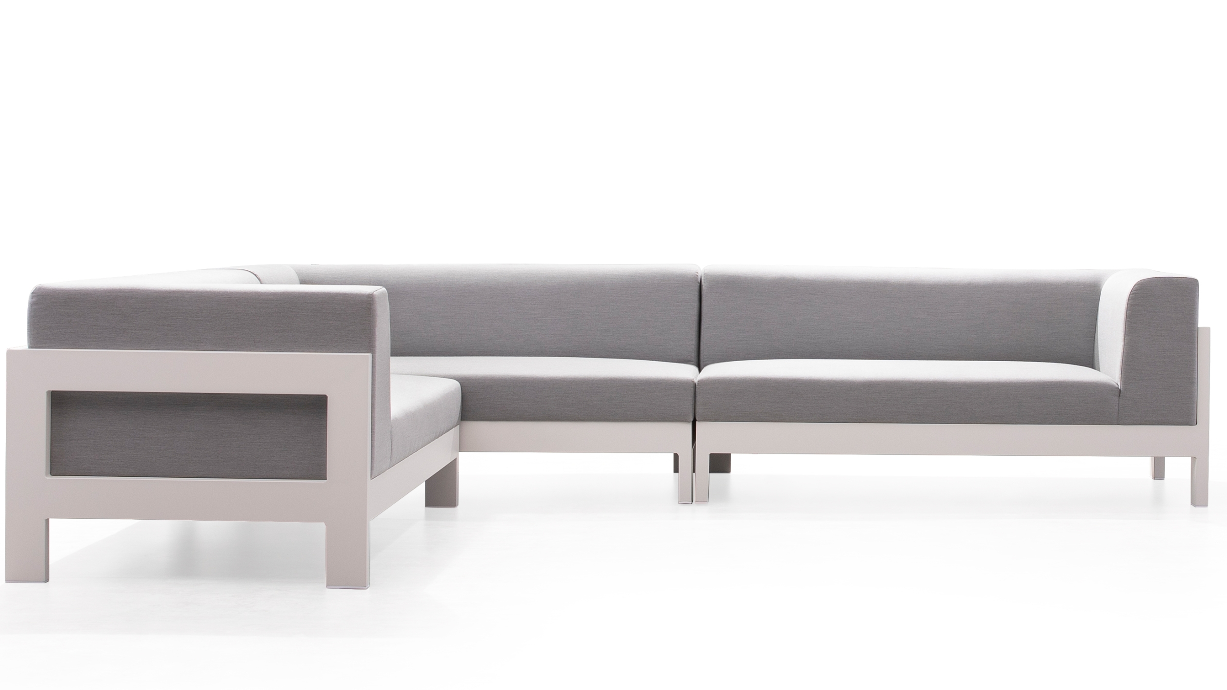 New Noosa White Outdoor Fabric Corner Lounge 10 Thumbnail