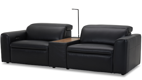 Broadway Leather 2 Seater Home Theatre Recliner Lounge 1