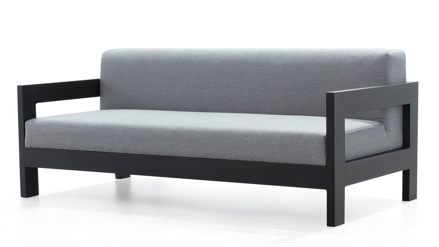 New Noosa Black Outdoor Fabric Two Seat Sofa 9 Thumbnail