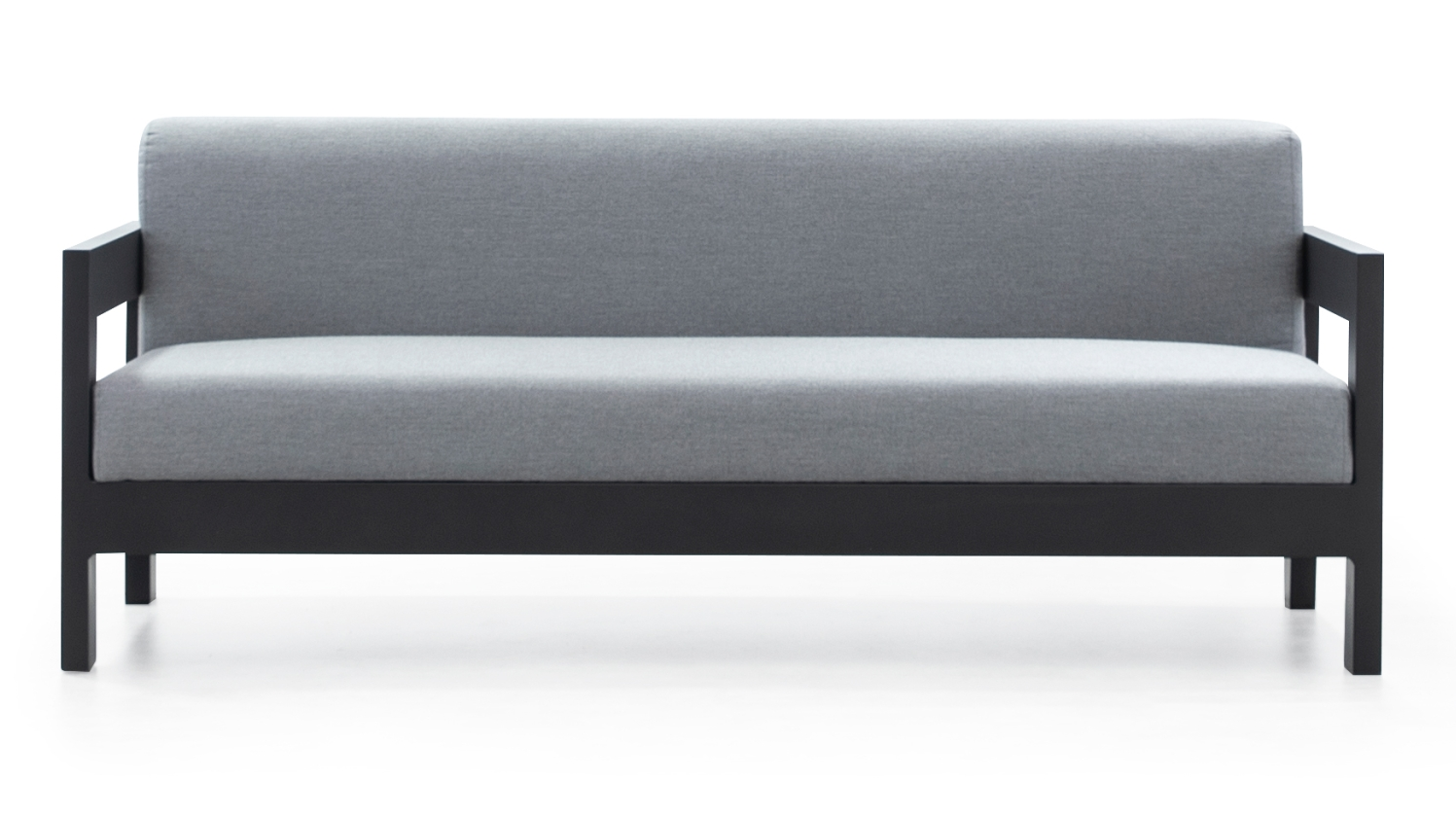 New Noosa Black Outdoor Fabric Two Seat Sofa 9 Thumbnail