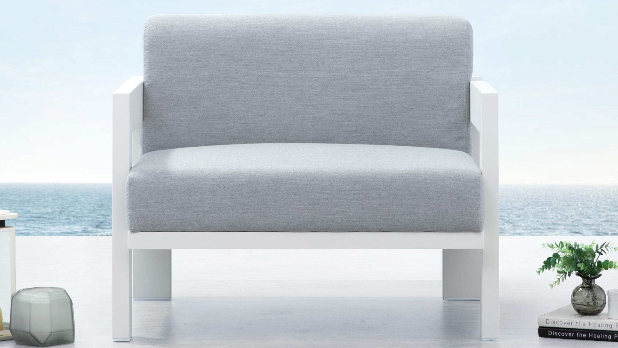 New Noosa White Outdoor Armchair 9 Thumbnail