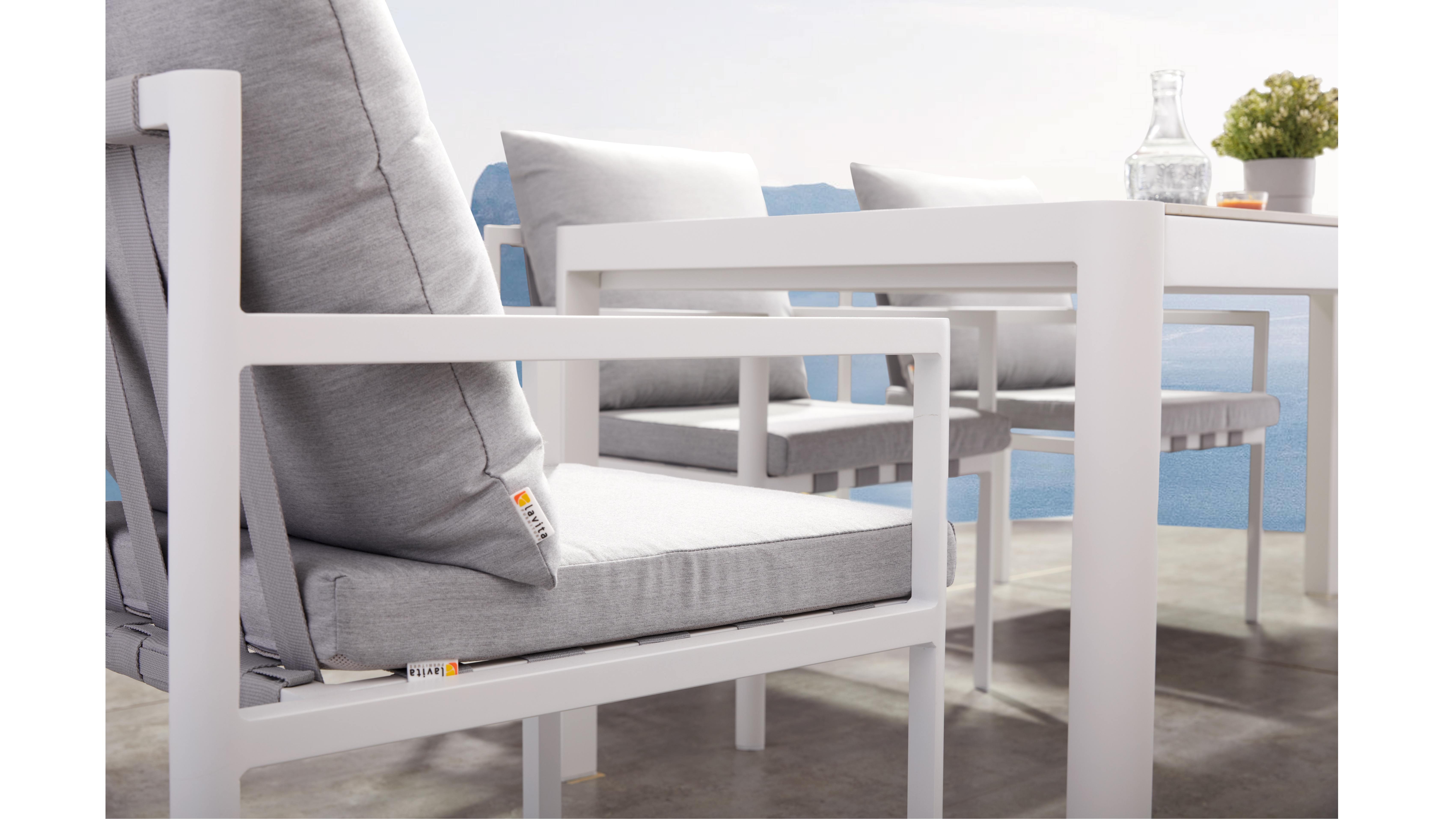 Manly White Outdoor Dining Chair 6 Thumbnail