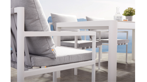 Manly White Outdoor Dining Chair 4 Thumbnail