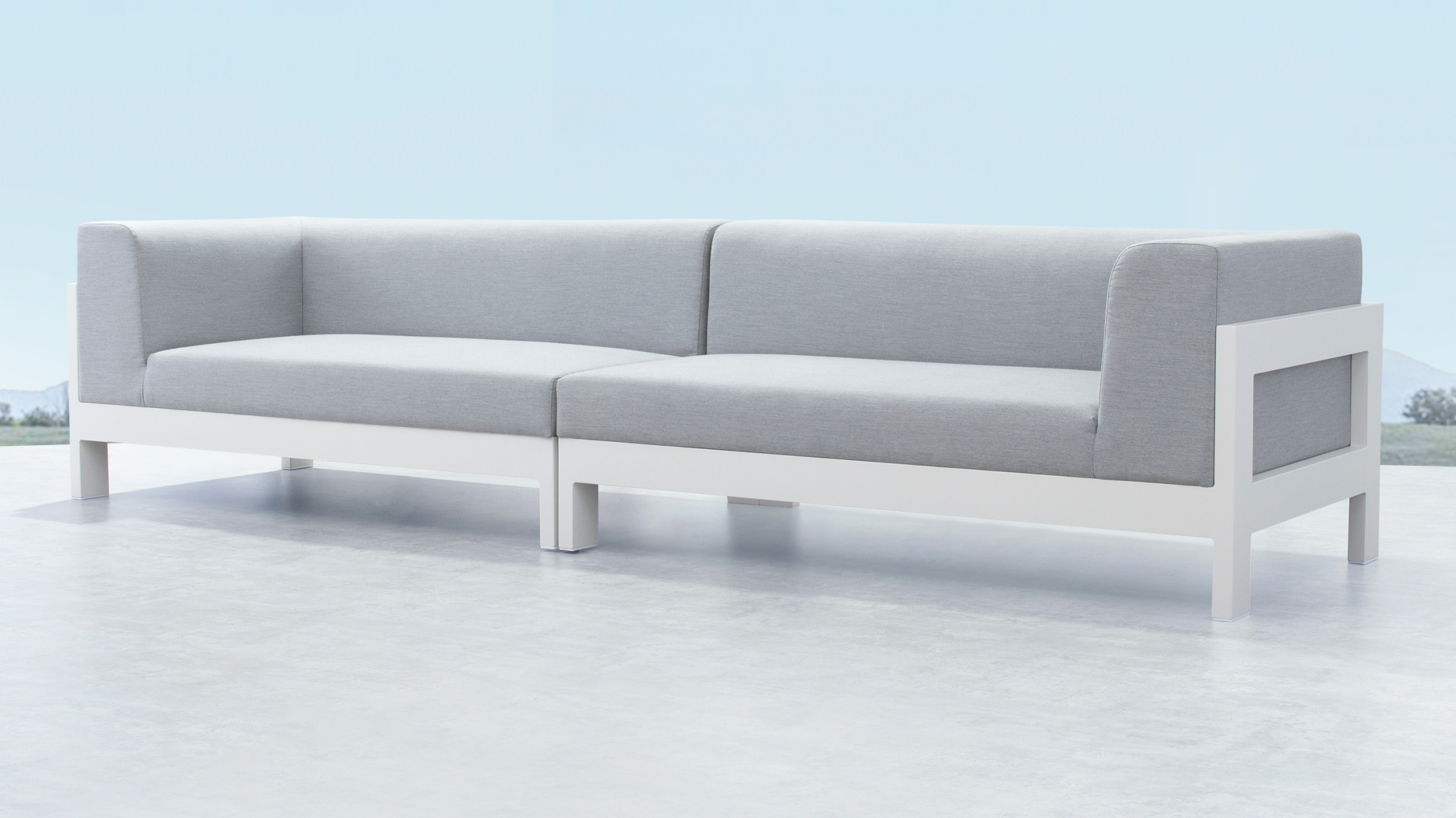 New Noosa White Outdoor Fabric Lounge 10 Thumbnail