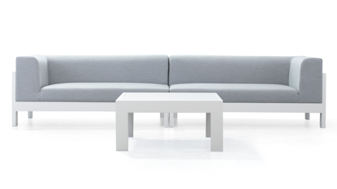 New Noosa White Outdoor Fabric Lounge With Coffee Table 8 Thumbnail