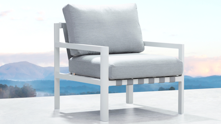 Manly White Outdoor Armchair