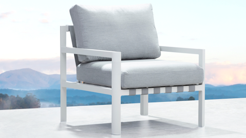 Manly White Outdoor Armchair 10 Thumbnail