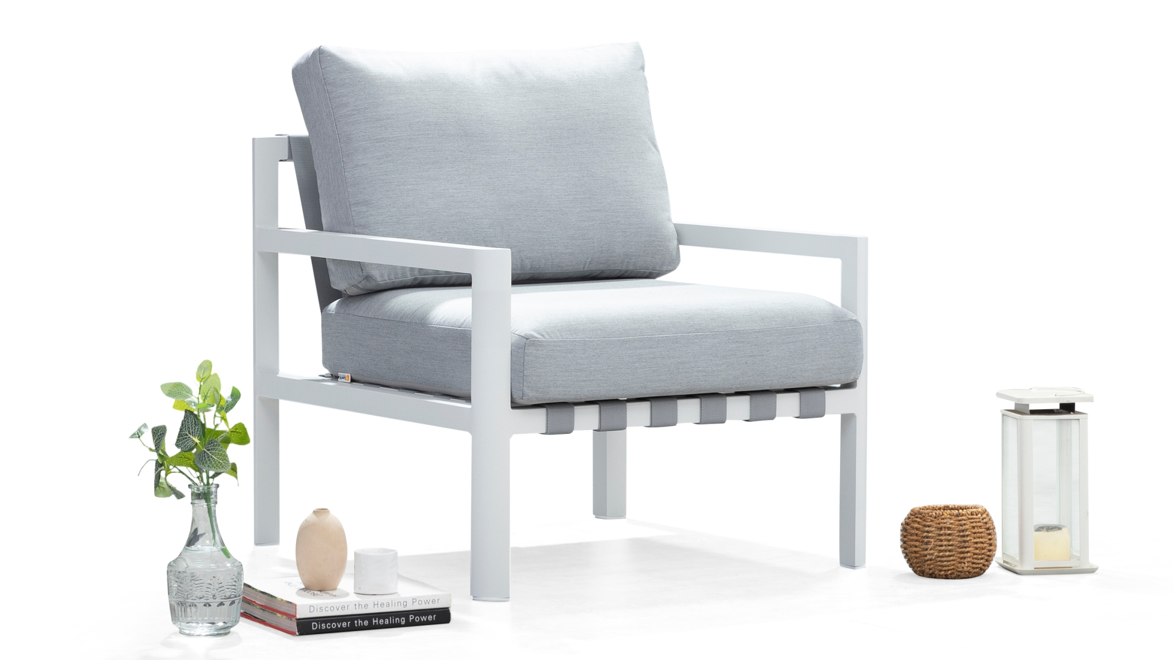 Manly White Outdoor Armchair 12 Thumbnail