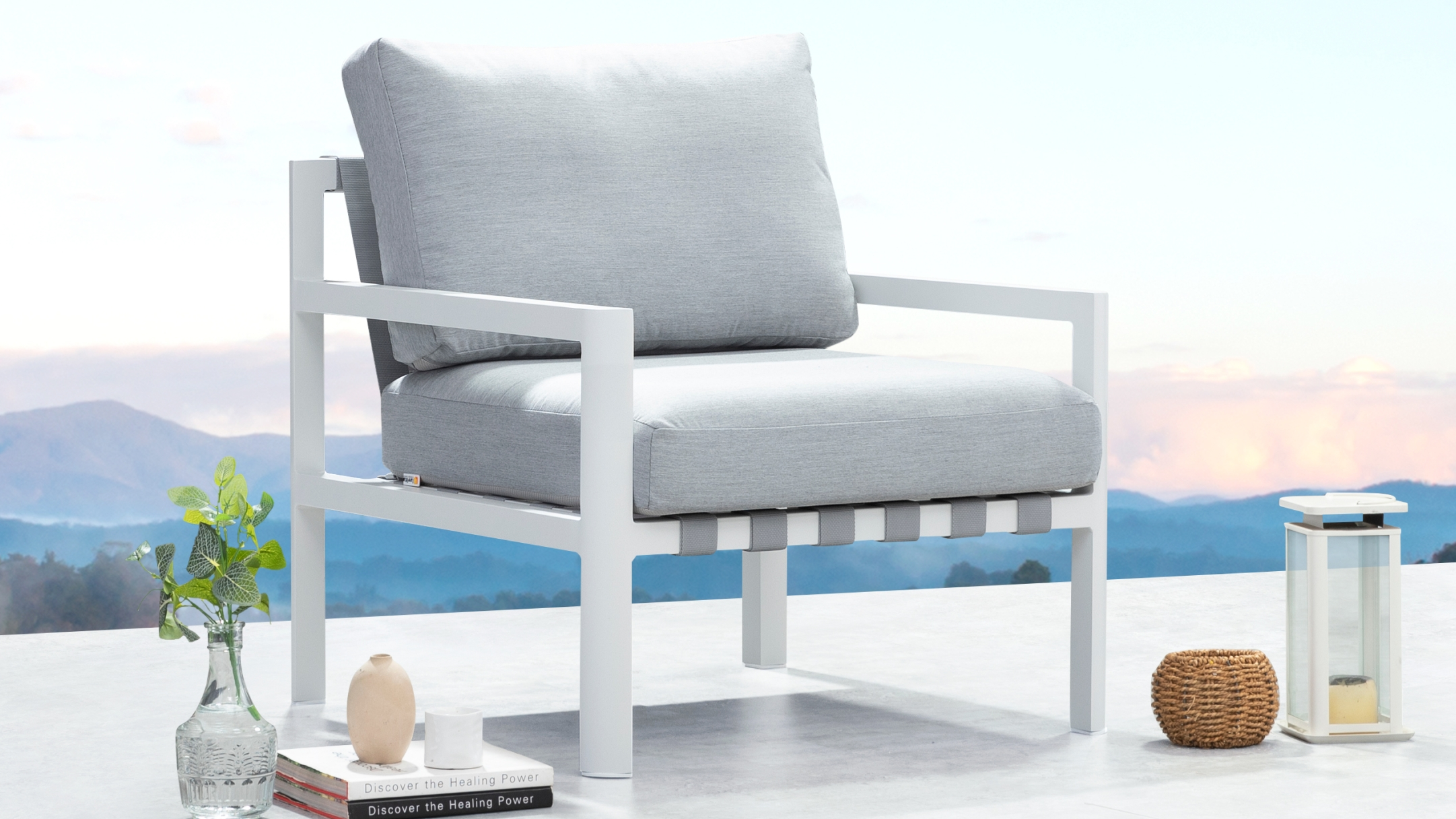 Manly White Outdoor Armchair 12 Thumbnail
