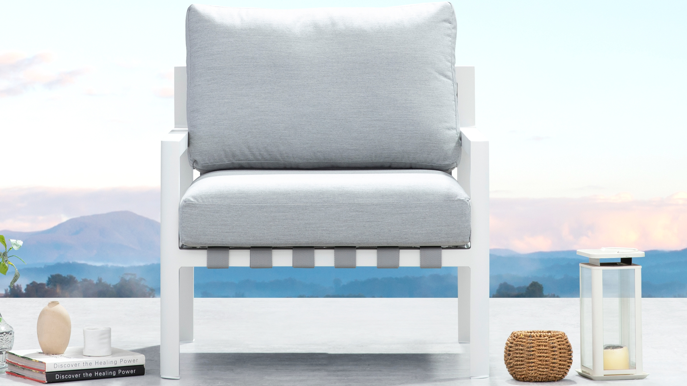 Manly White Outdoor Armchair 12 Thumbnail