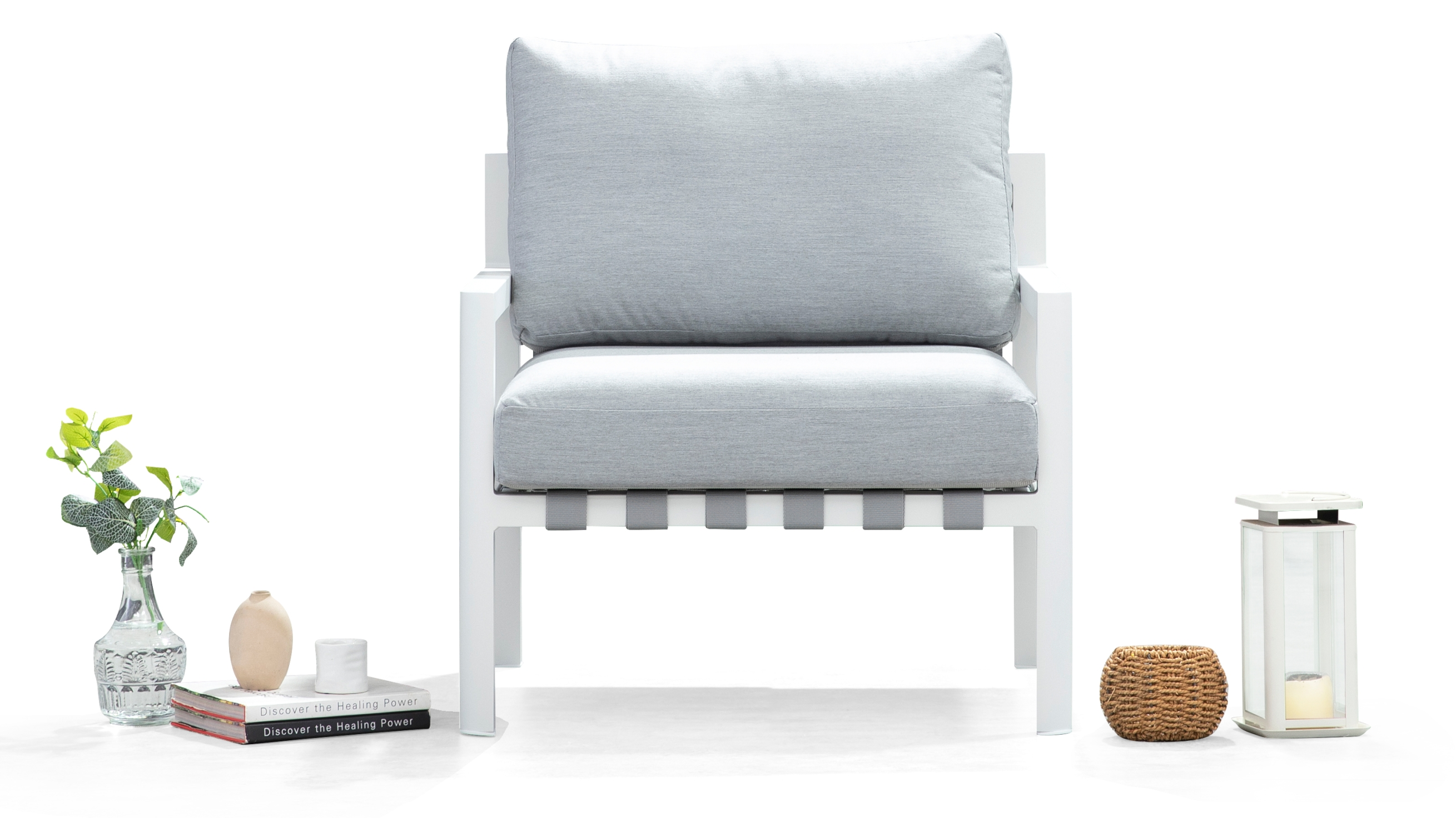 Manly White Outdoor Armchair 12 Thumbnail