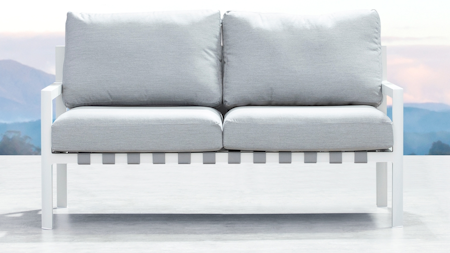 Manly White Outdoor Two Seat Sofa