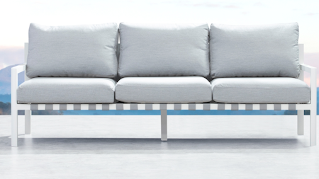 Manly White Outdoor Three Seat Sofa
