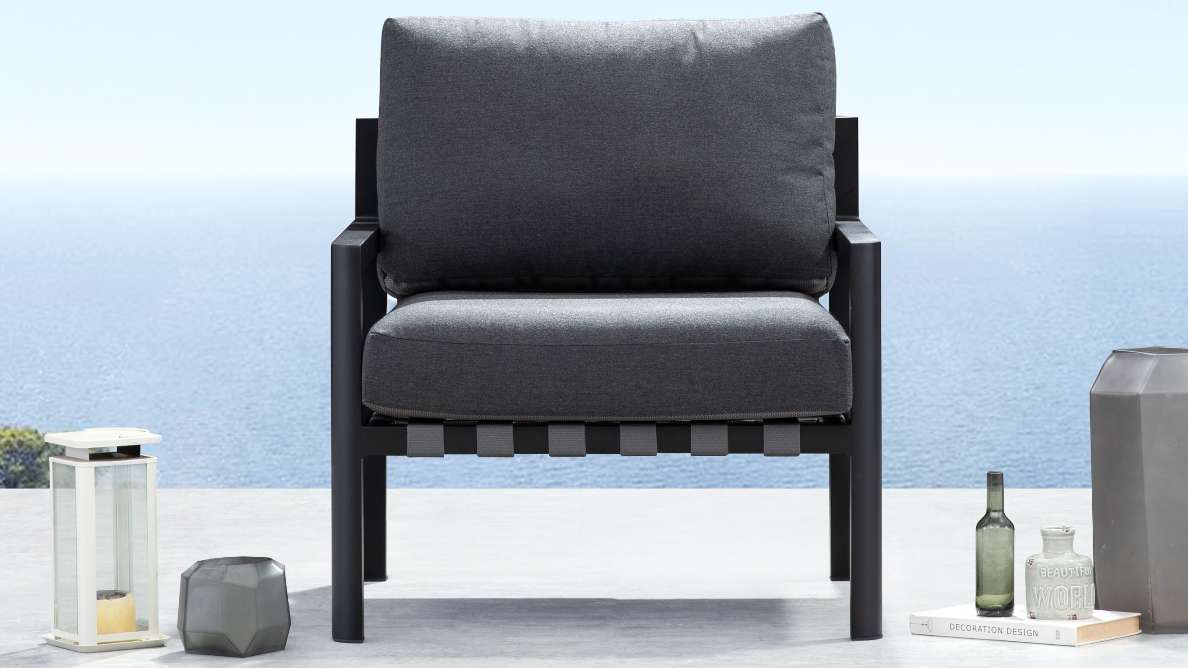 Manly Black Outdoor Armchair 11 Thumbnail
