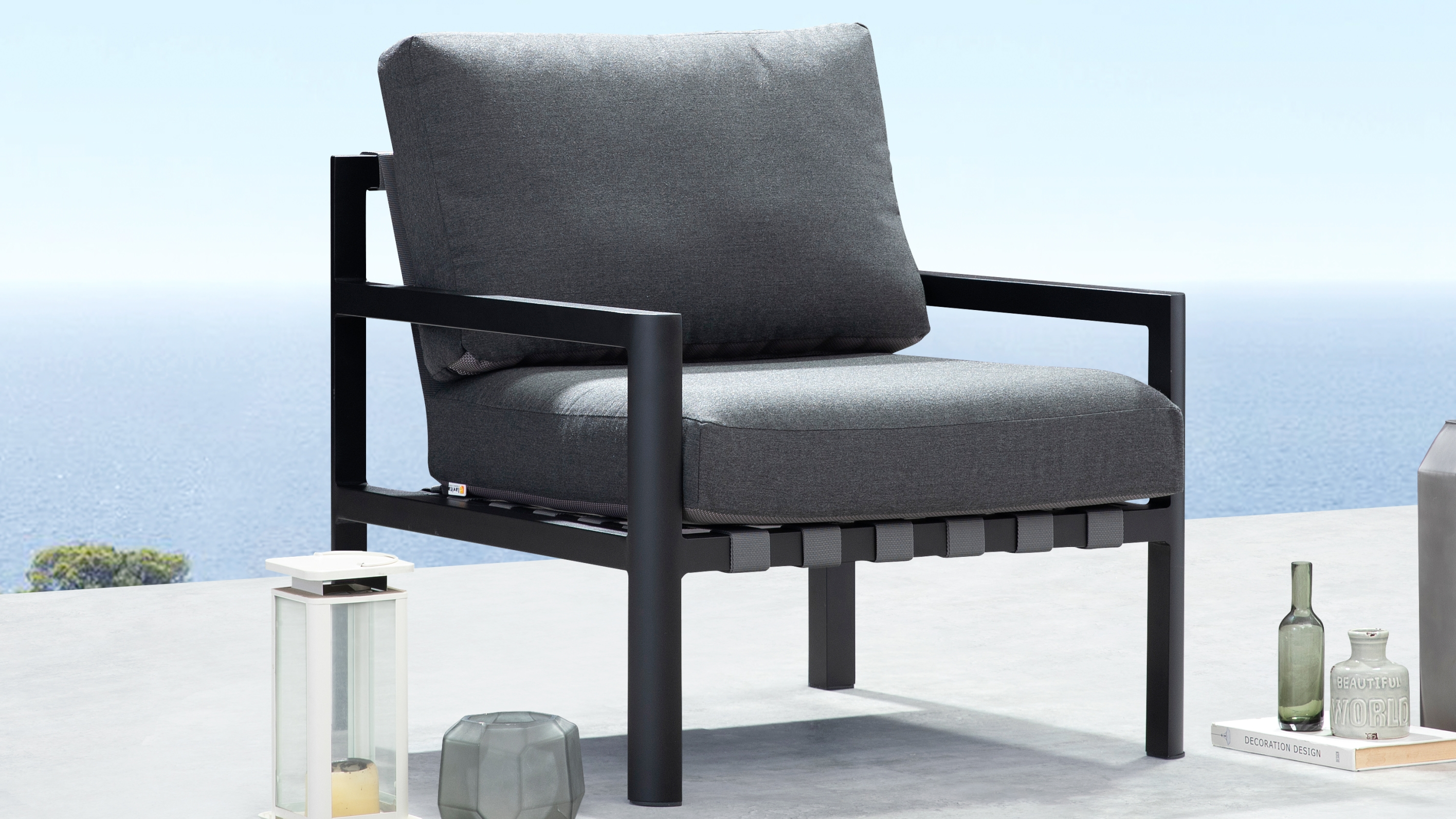 Manly Black Outdoor Armchair 11 Thumbnail