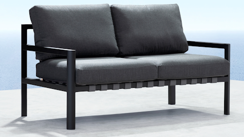 Manly Black Outdoor Two Seater Sofa 8 Thumbnail