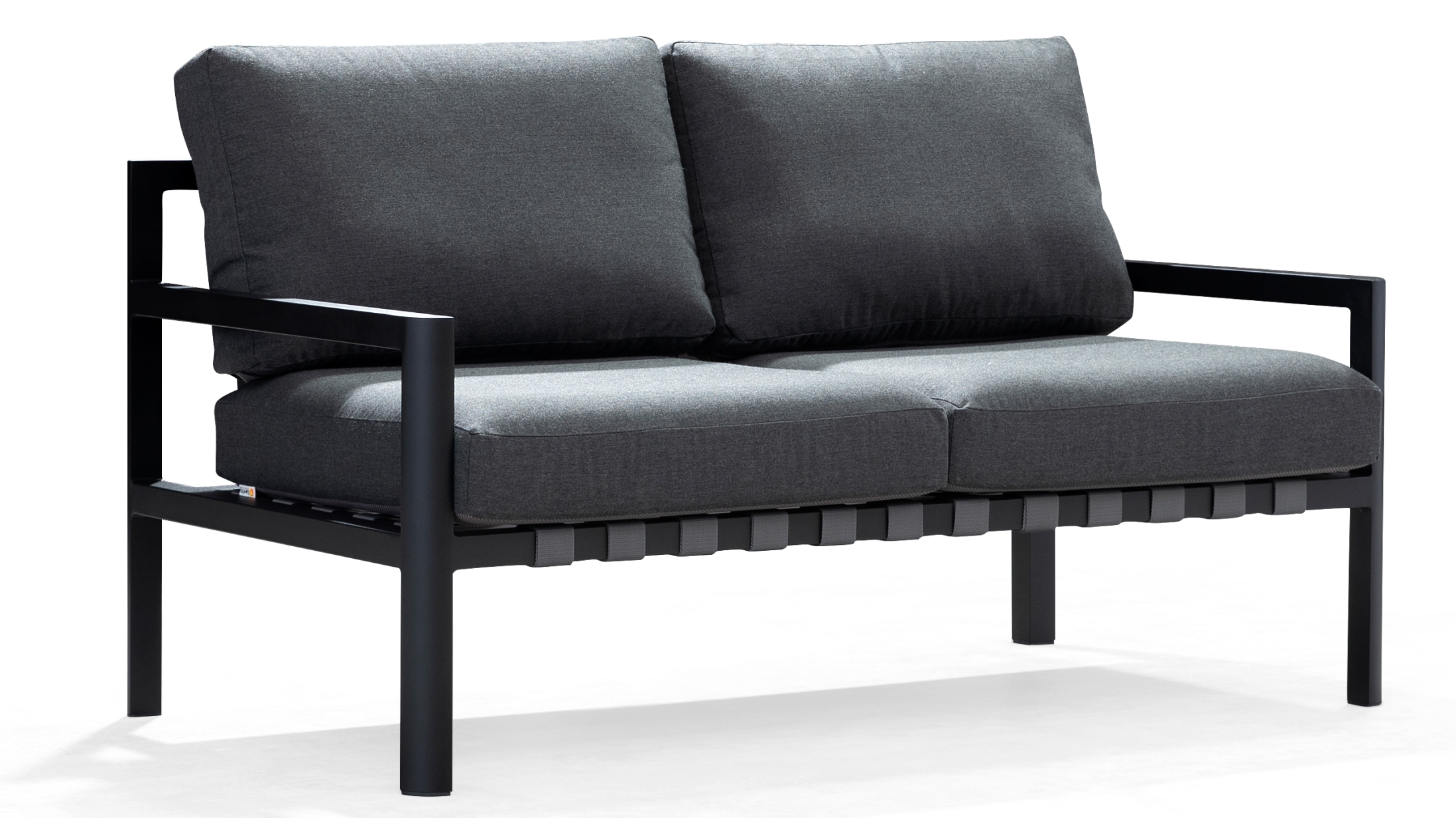 Manly Black Outdoor Two Seat Sofa 10 Thumbnail