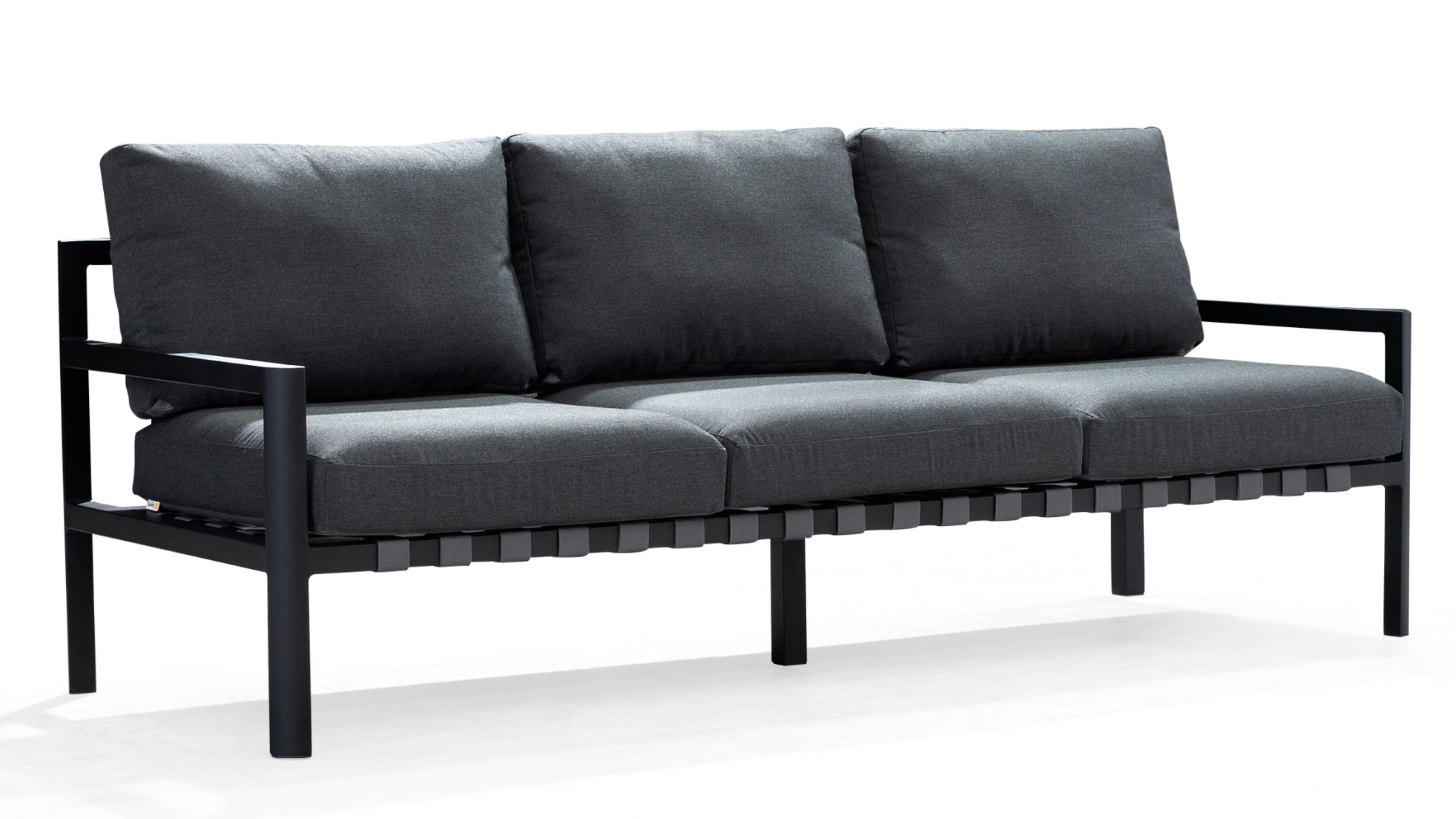 Manly Black Outdoor Three Seat Sofa 9 Thumbnail