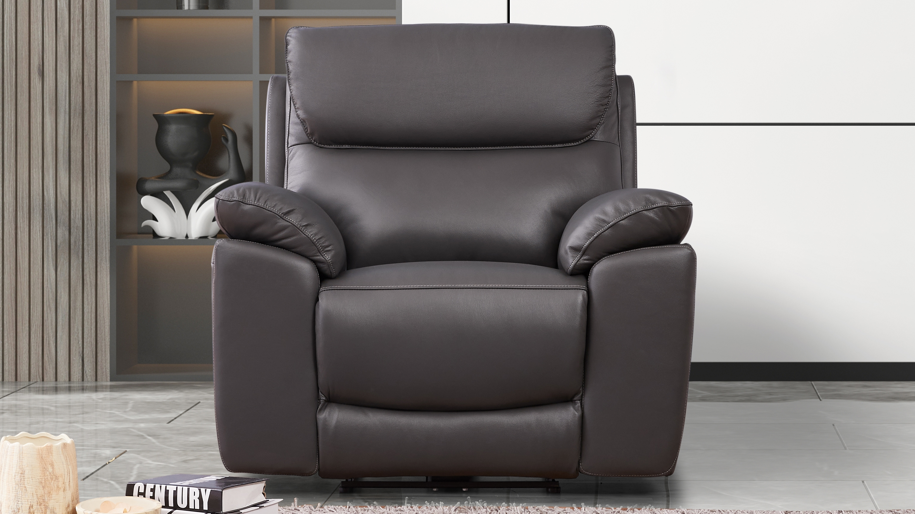 Olite Leather Recliner Armchair 5 Thumbnail