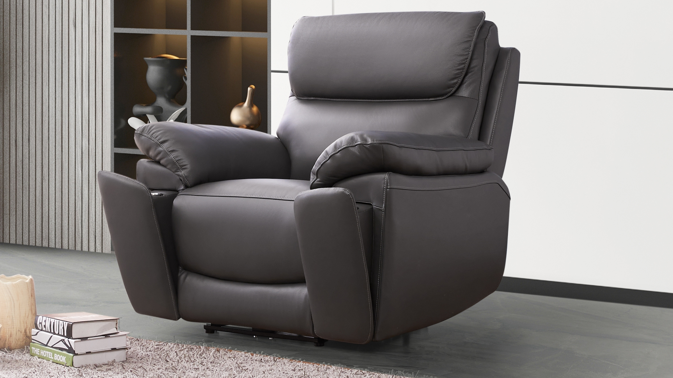 Olite Leather Recliner Armchair 5 Thumbnail